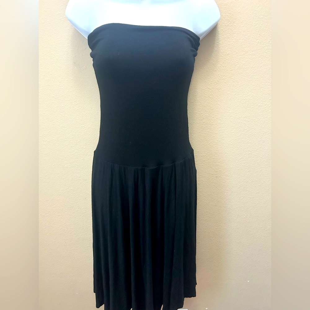 A black off the shoulder dress. Size Large